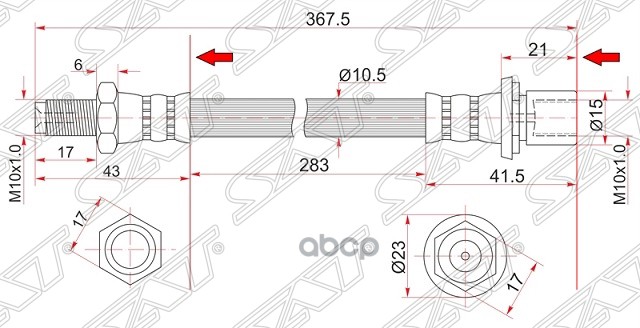 

Шланг Тормозной R Toyota Sat арт. ST-90947-02B15