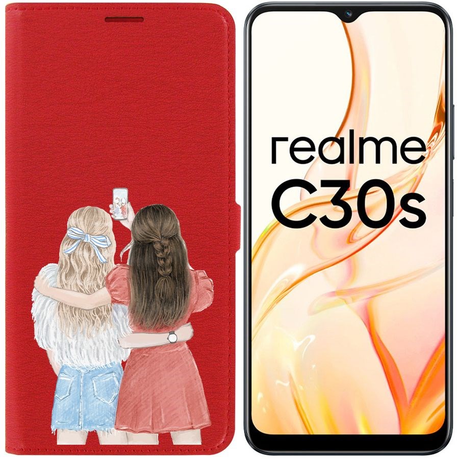 Чехол-книжка Eco Book для Realme C30s Лучшие подруги