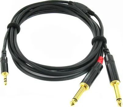 Cordial CFY 1,5 WPP-LONG кабель Y-адаптер джек стерео 3,5 мм/2xмоно-джек 6,3 мм male 1,5 м