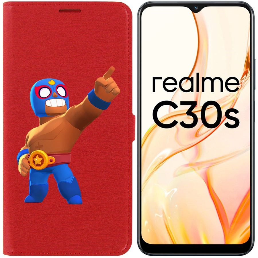 

Чехол-книжка Eco Book для Realme C30s Brawl Stars-Эль Примо