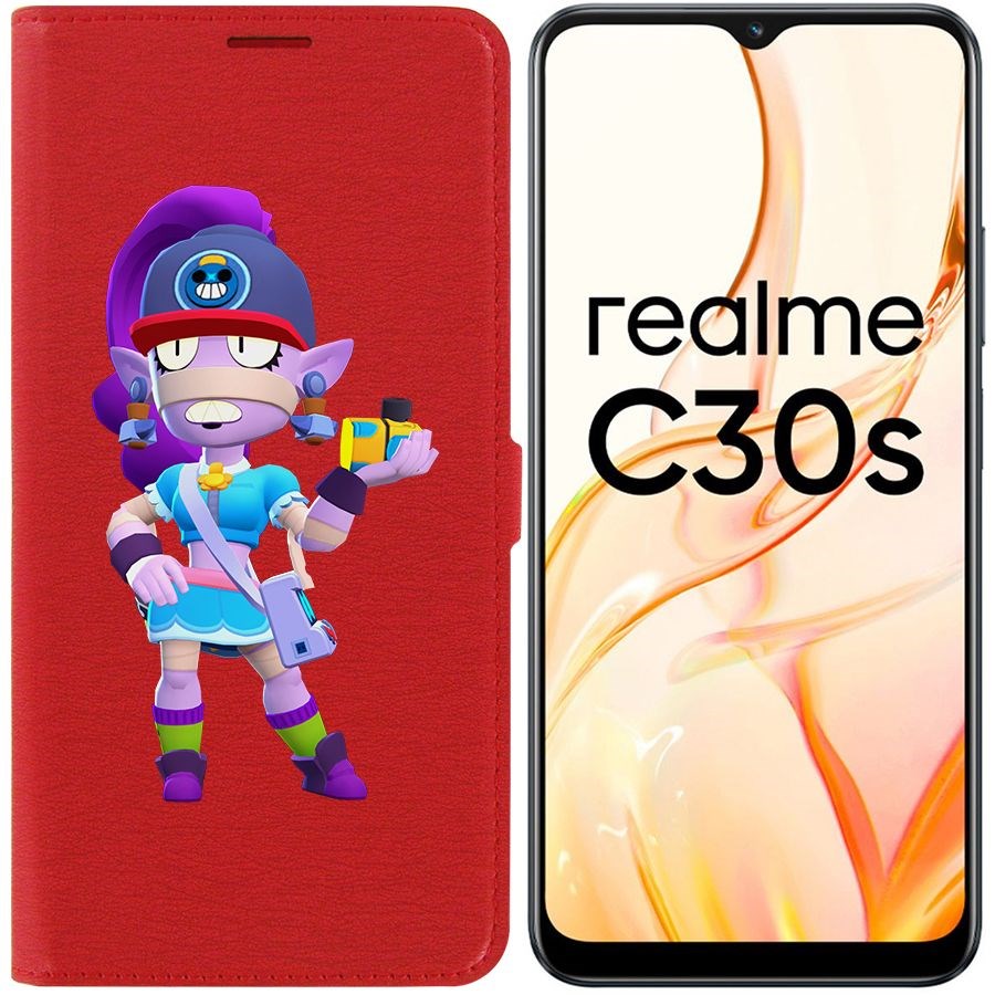 

Чехол-книжка Eco Book для Realme C30s Brawl Stars-Суперфанатка Эмз