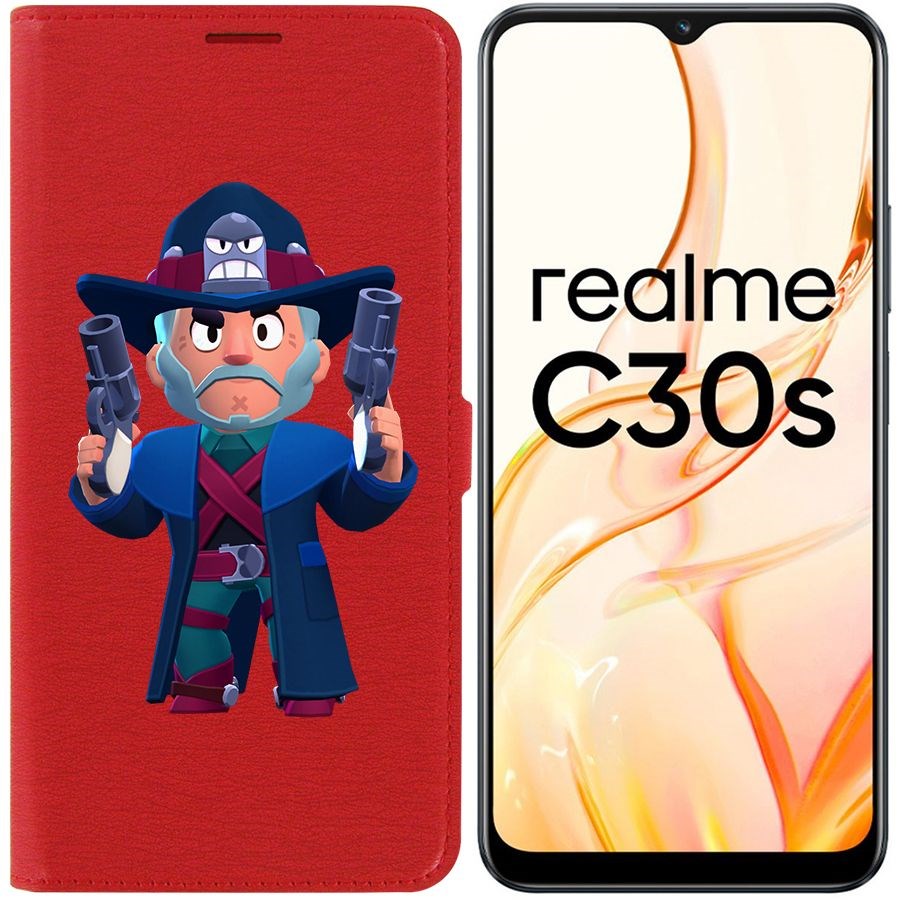 

Чехол-книжка Eco Book для Realme C30s Brawl Stars-Стрелок Кольт