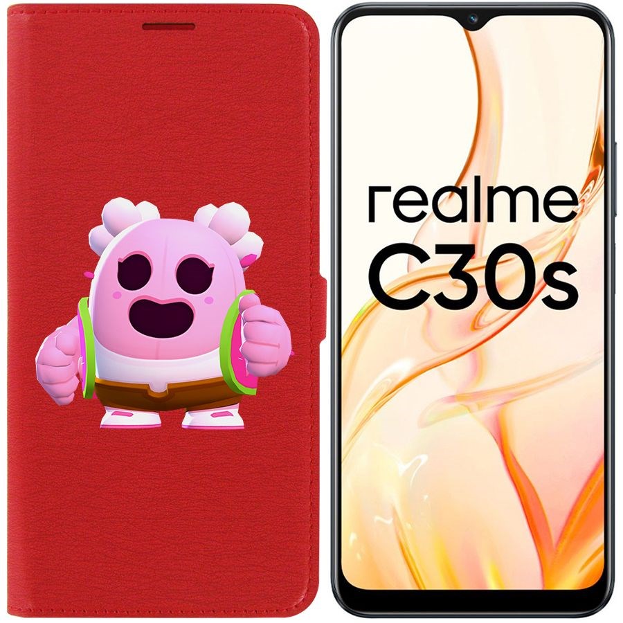 

Чехол-книжка Eco Book для Realme C30s Brawl Stars-Сакура Спайк