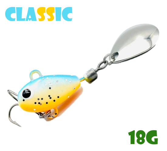 

Тейл-Спиннер Uf-Studio Hurricane 18g #Classic, Голубой;желтый, Hurricane