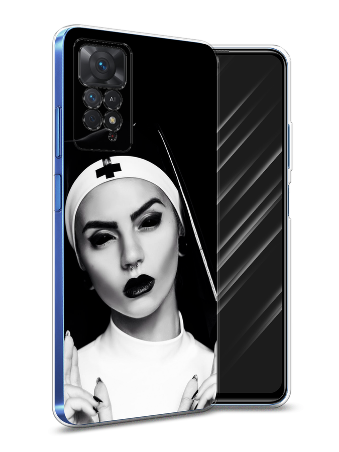 

Чехол Awog на Xiaomi Redmi Note 11 Pro "Черная монашка", Разноцветный, 315650-9