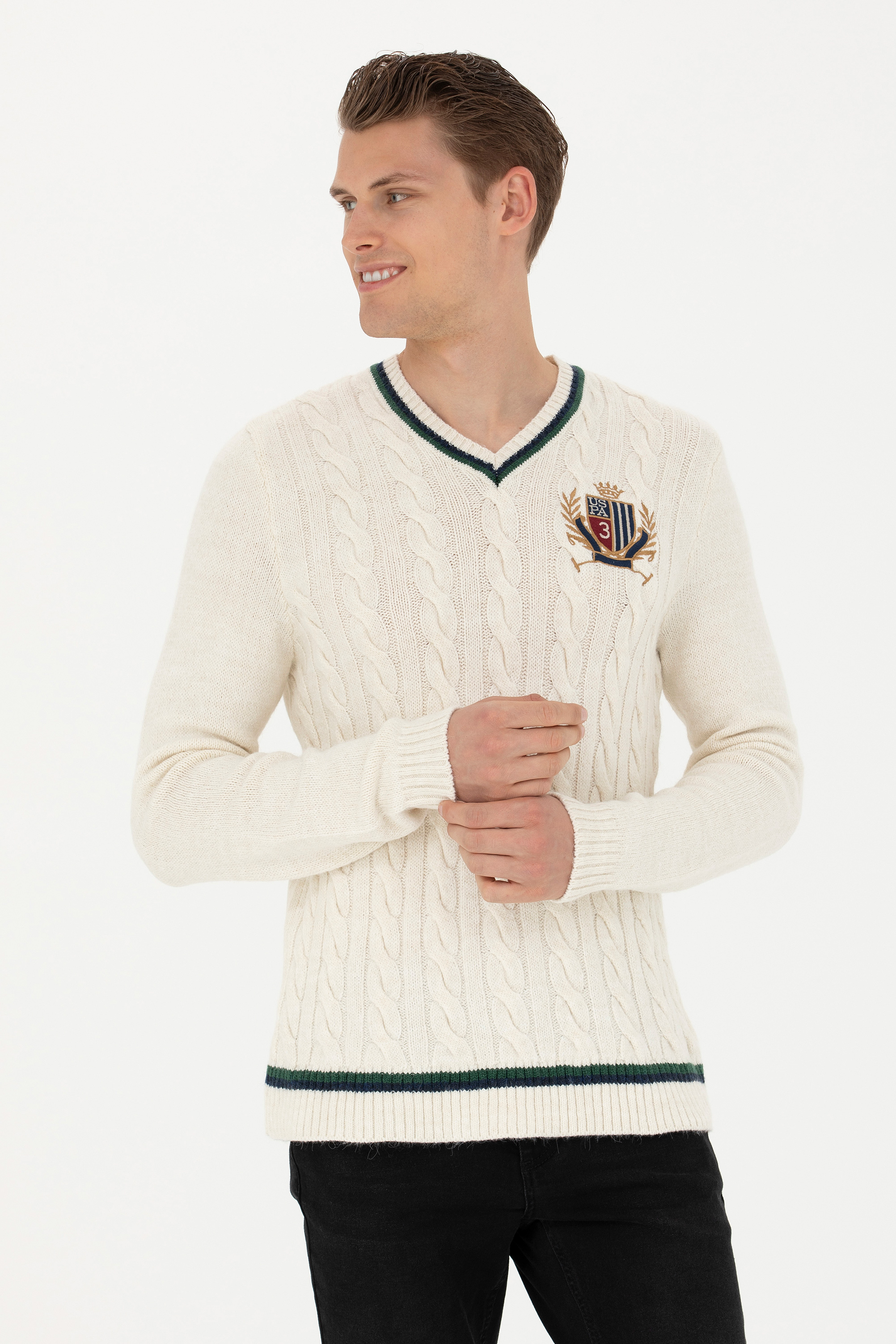 

Пуловер мужской U.S. POLO Assn. G081SZ0TK0RULEX бежевый 2XL, G081SZ0TK0RULEX