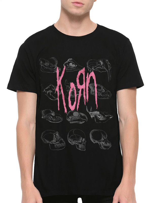 

Футболка мужская Dream Shirts Korn Черепа черная XS, Korn Черепа