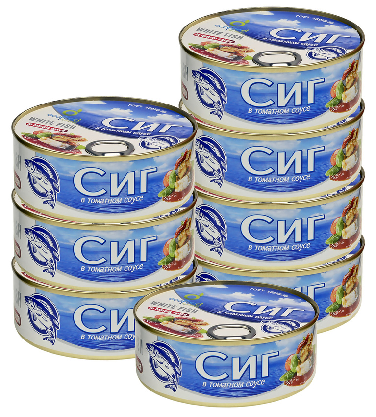 

Сиг ECOFOOD в томатном соусе, 8 шт х 240 г