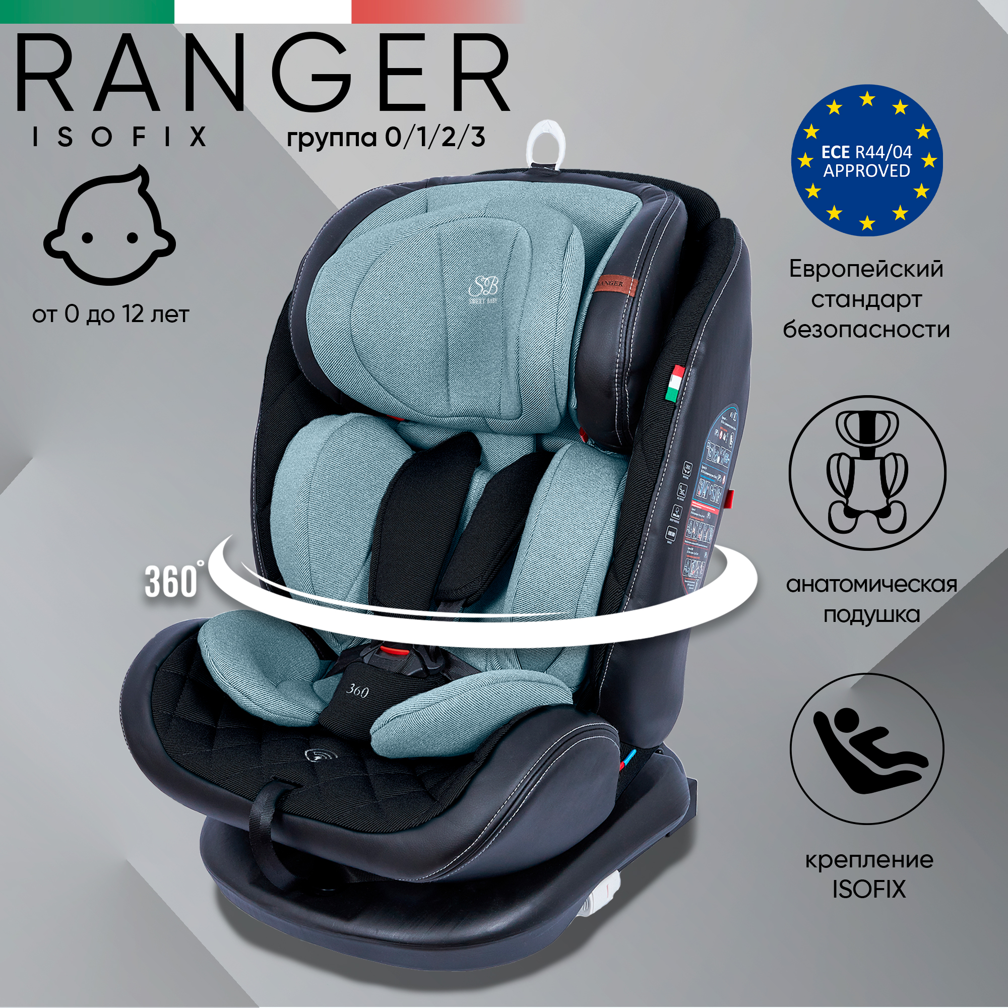 Автокресло детское Sweet Baby Ranger, Black, Blue 426948