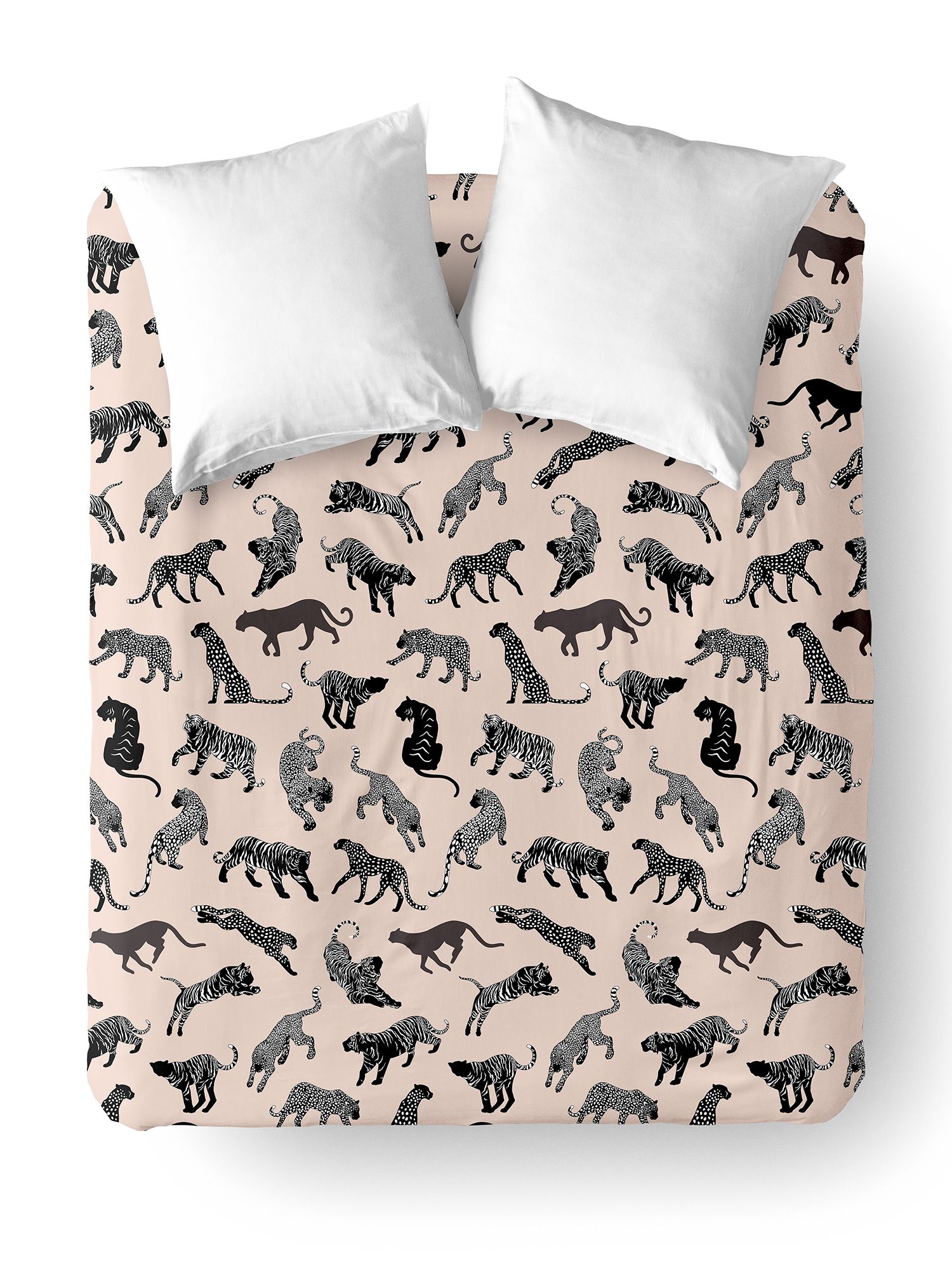 

Простыня на резинке поплин 200х180х25 Унисон 24452-1, Розовый;черный, Унисон серия Поплин