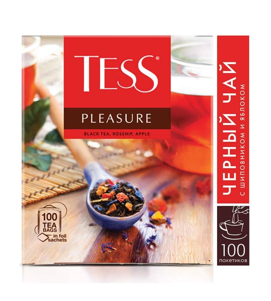 Чай TESS Pleasure черный с добавками 100 пак. ? 1,5г