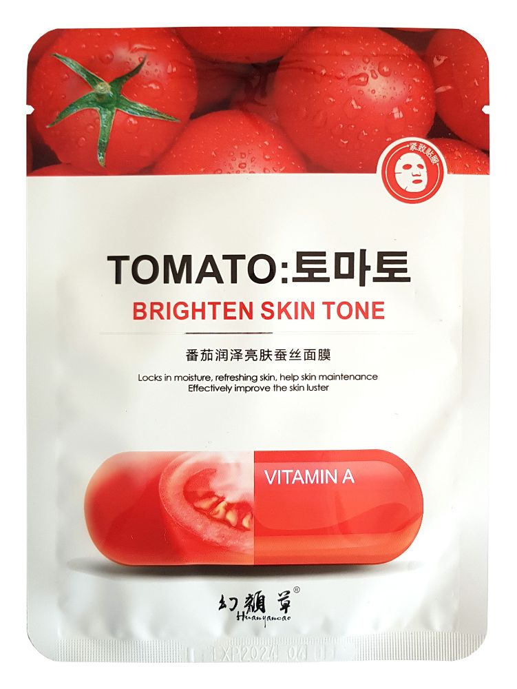 

Тканевая маска для лица с витамином A и экстрактом томата Huanyancao Tomato 25 мл