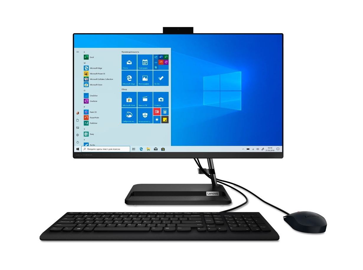 фото Моноблок lenovo ideacentre aio 3 24alc6, black (f0g1001yrk)