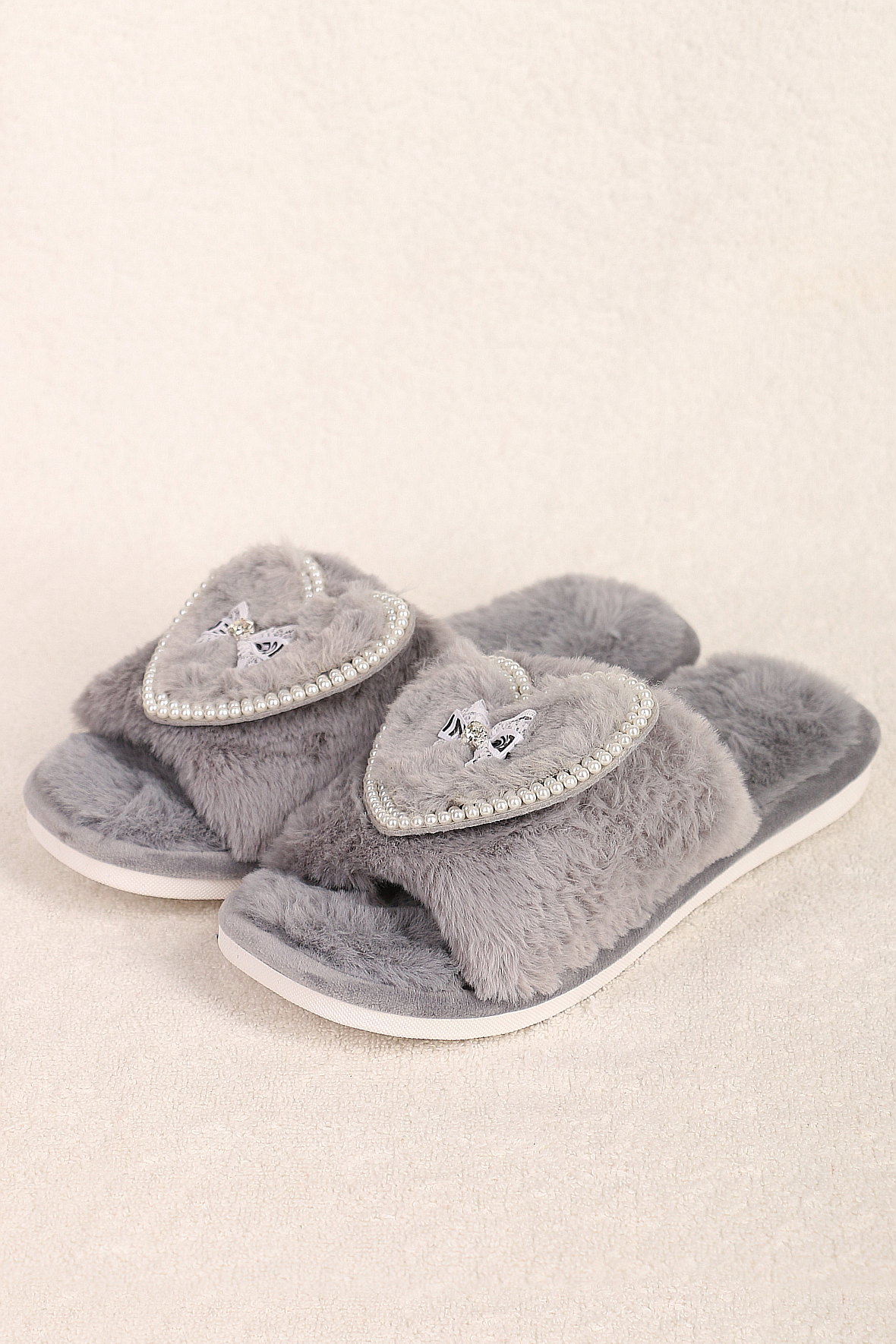 

Тапочки женские AlmondShop ТР-27 Y-053 серый 41 RU, ТР-27 Y-053