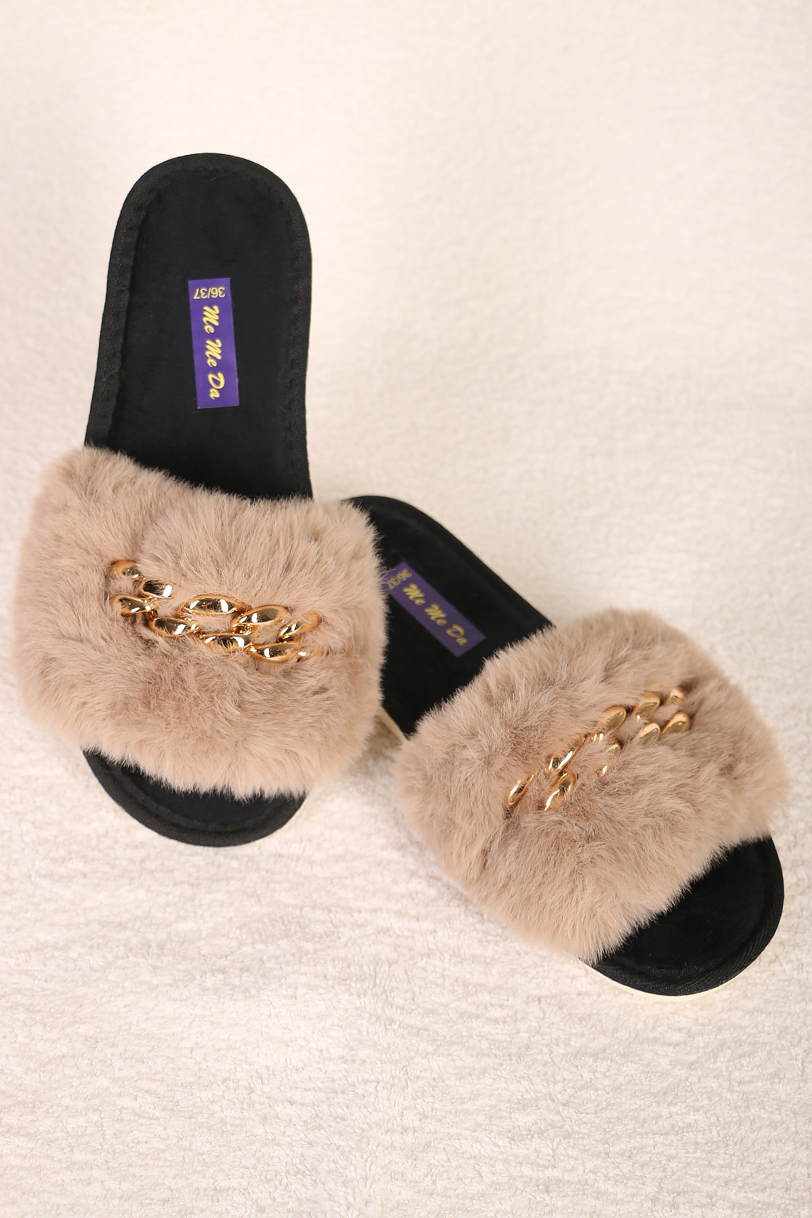 

Тапочки женские AlmondShop ТР-27 0281 бежевый 38 RU, ТР-27 0281