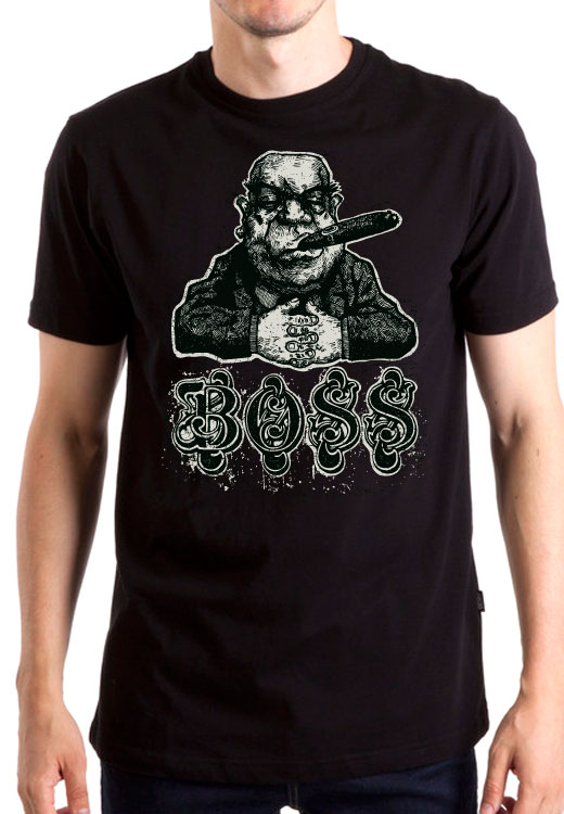 

Футболка унисекс NoBrand Boss Sigar черная XL, Черный, Boss Sigar