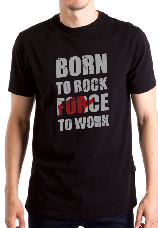 

Футболка унисекс NoBrand Born To Rock Force To Work черная XXXL, Черный, Born To Rock Force To Work
