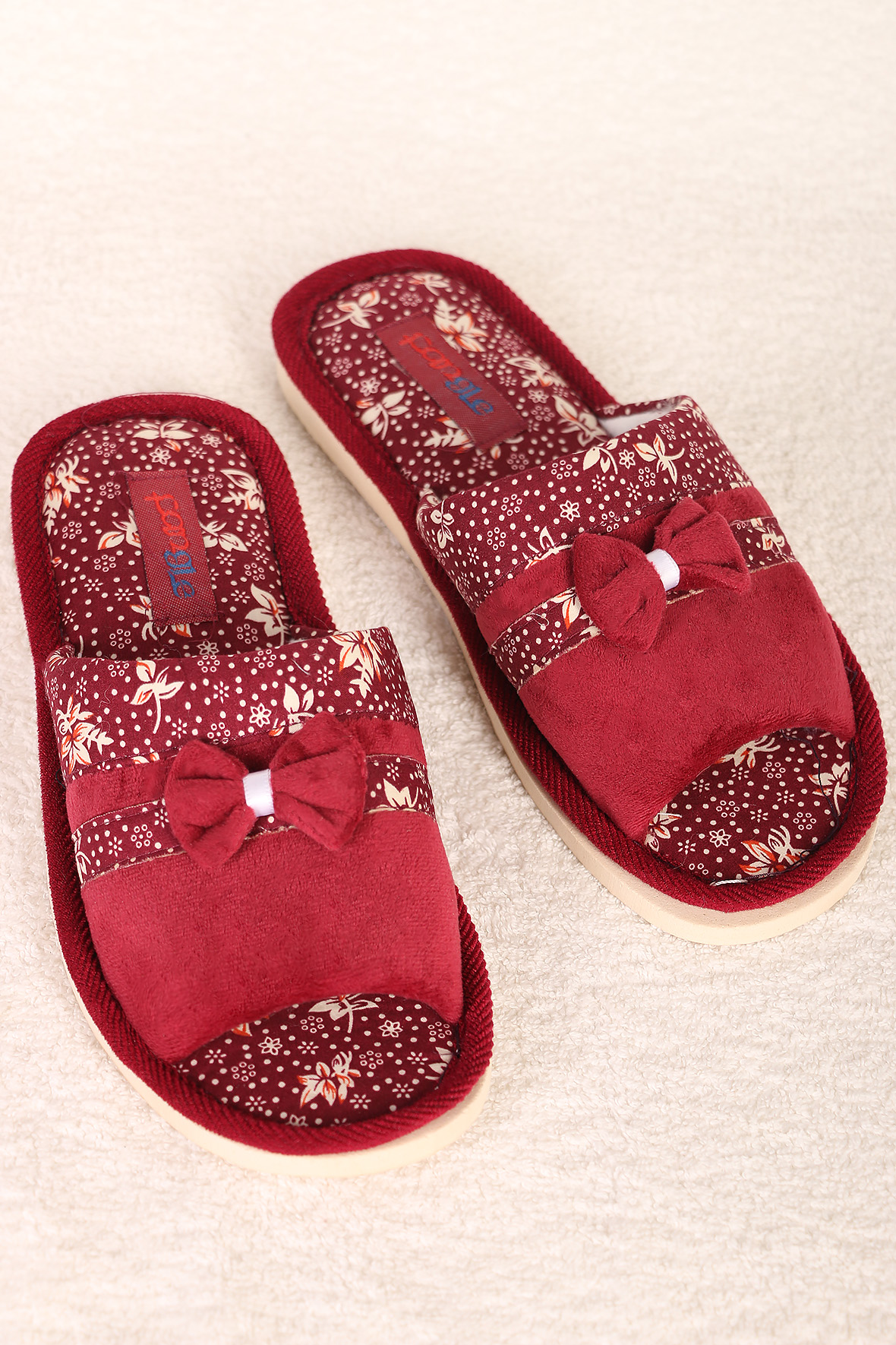 

Тапочки женские AlmondShop ТР-27 0278 бордовый 36 RU, ТР-27 0278