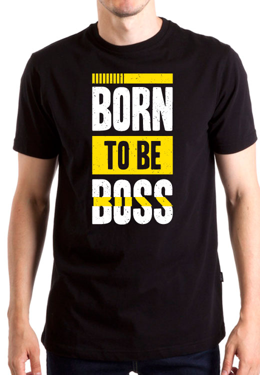 

Футболка унисекс NoBrand Born Be Boss черная XXXL, Черный, Born Be Boss