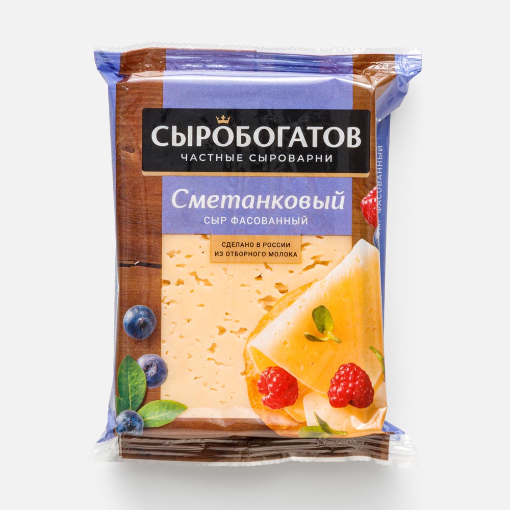 

Сыр твёрдый Сыробогатов сметанковый, 50%, 200 г