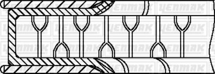 

YENMAK 91-09303-050 Кольца поршневые к-т на цилиндр 81,50 mm. 1шт