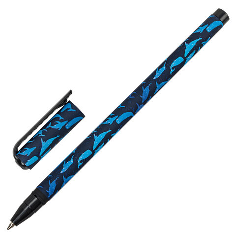 Ручка шариковая Brauberg SOFT TOUCH STICK WHALE, синяя, мягкое покрытие, 143709, 36 шт 100055788254