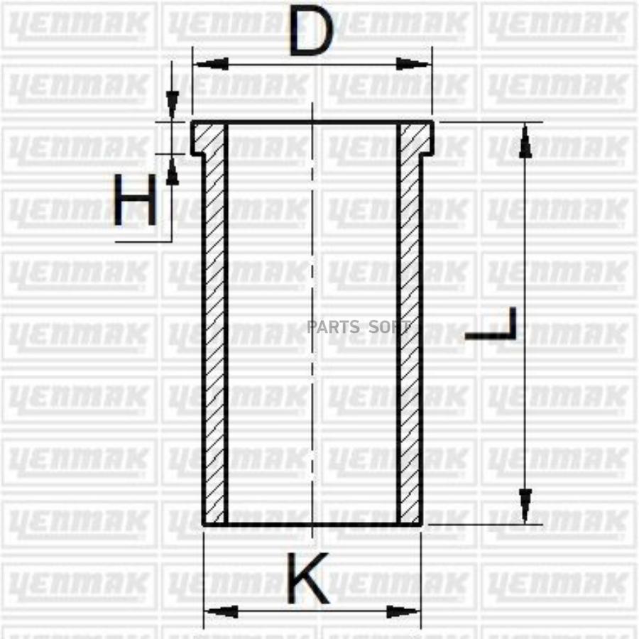 

YENMAK 51-65630-100 Гильза цилиндра MB 2.0D OM615 =87mm +1.00 1шт