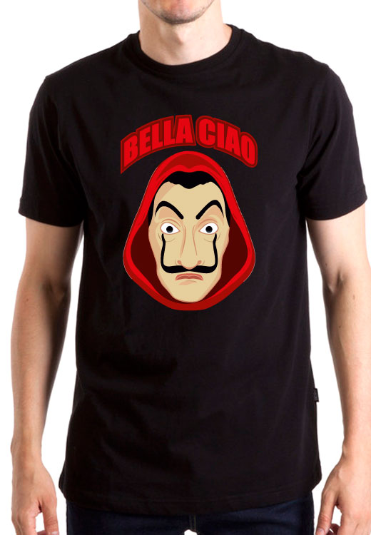 

Футболка унисекс NoBrand Bella Ciao Dali черная M, Черный, Bella Ciao Dali