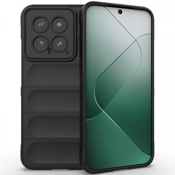 

Противоударный чехол Flex Silicone для Xiaomi Mi 14, черный, Flex Silicone
