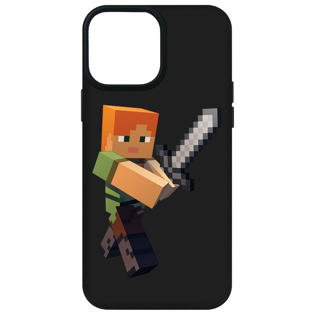 

Чехол-накладка Krutoff Soft Case Minecraft-Алекс для iPhone 13 Pro Max черный