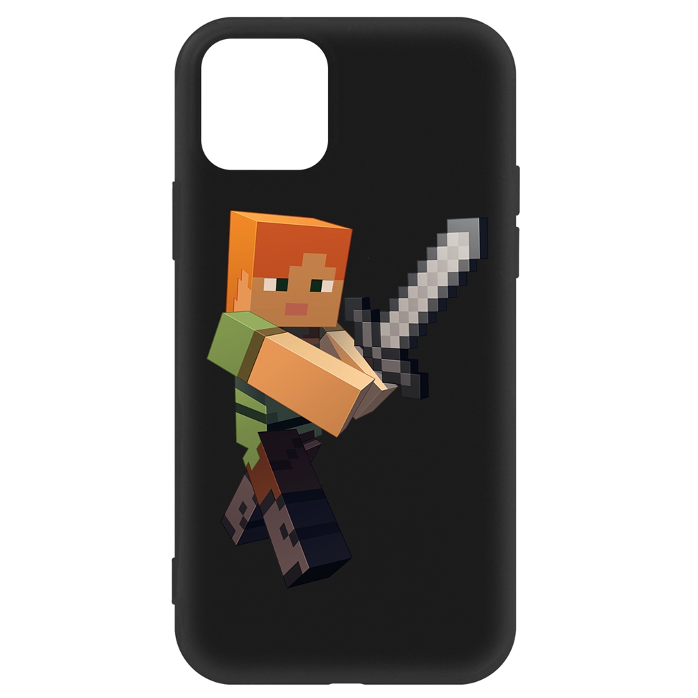 

Чехол-накладка Krutoff Soft Case Minecraft-Алекс для iPhone 12 Pro Max черный