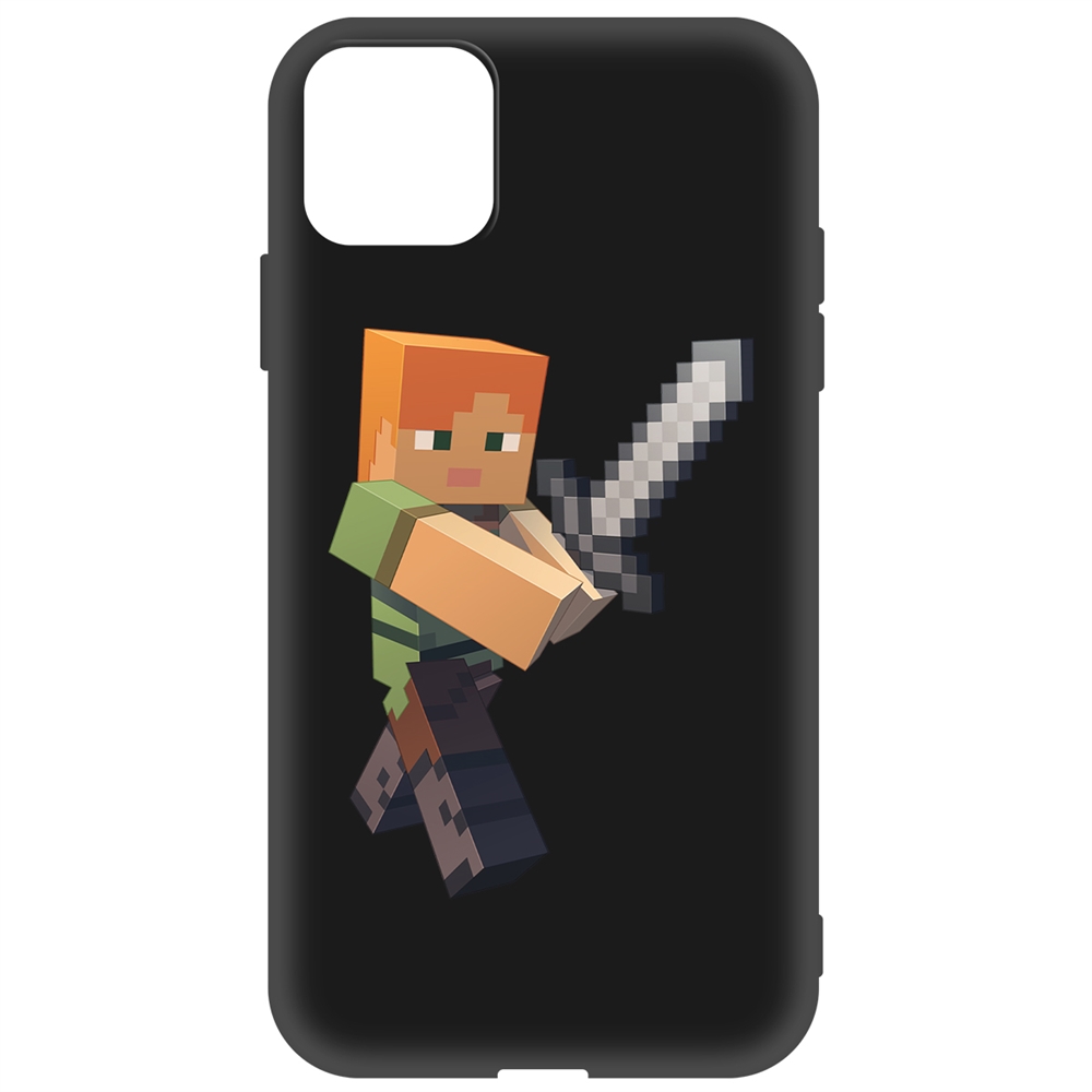 

Чехол-накладка Krutoff Soft Case Minecraft-Алекс для iPhone 11 черный