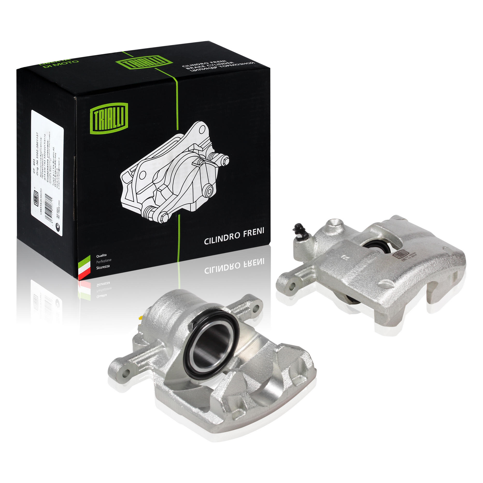 фото Суппорт тормозной для а/м vw polo sedan 1ze передний правый d=54mm диск trialli cf 182006
