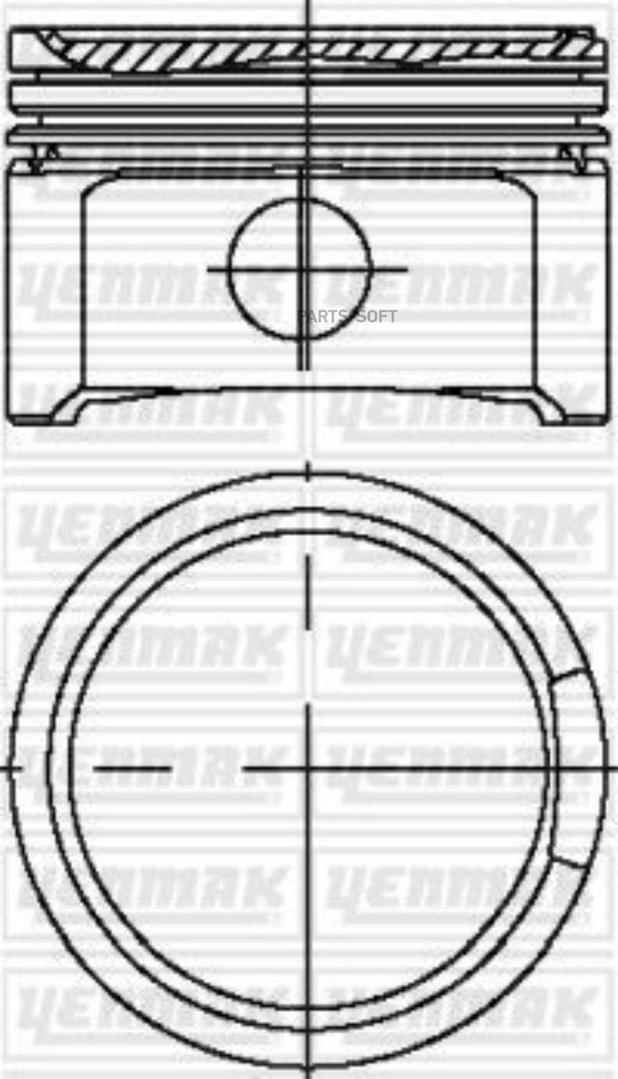 

YENMAK 31-04299-000 Поршень ДВС с кольцами Audi A3/A4 1.8T AMB/ARX =81 1.5x1.75x2 std 00 1