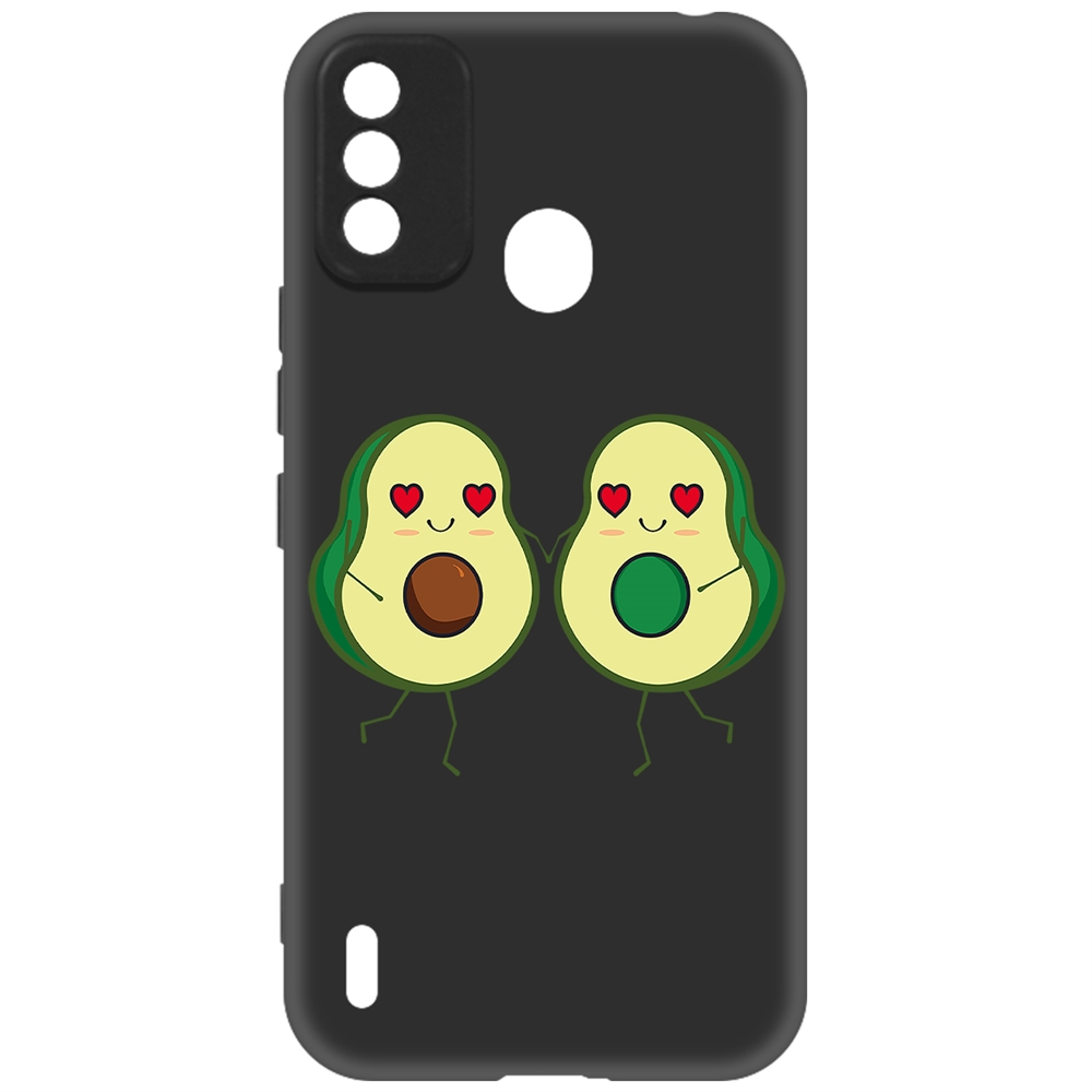 

Чехол-накладка Krutoff Soft Case Авокадо Пара для ITEL A48 черный