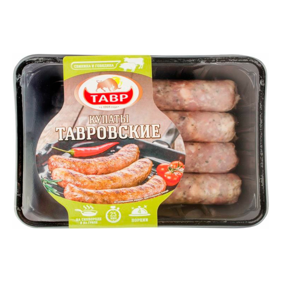 

Купаты свино-говяжьи Тавр тавровские охлажденные 350 г