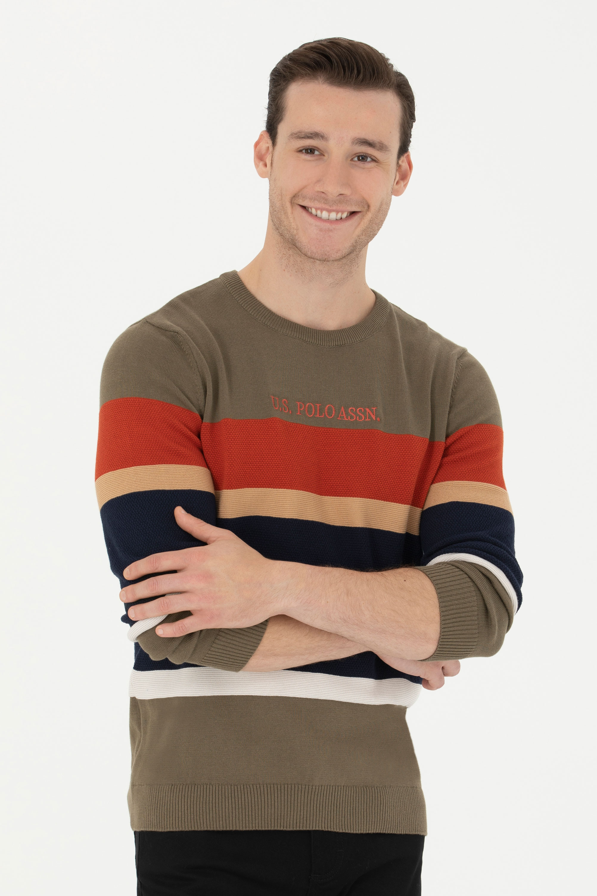 

Джемпер мужской U.S. POLO Assn. G081SZ0TK0NOKHA хаки XL, G081SZ0TK0NOKHA