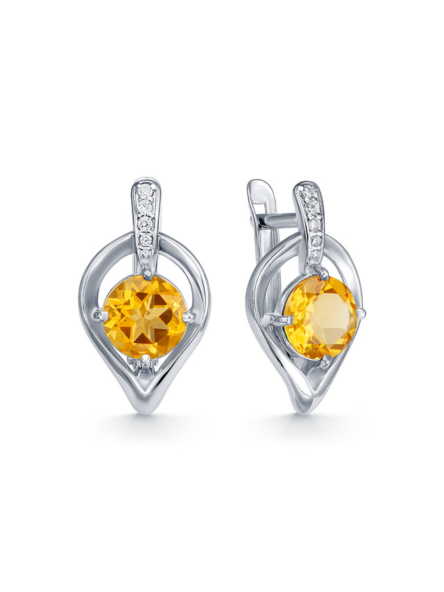 

Серьги из серебра с цитрином VG 203187-007-0019, 203187-007-0019