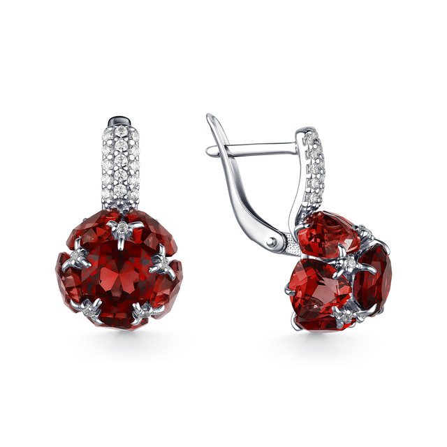

Серьги из серебра с гранатом VG 202050-006-0019, 202050-006-0019