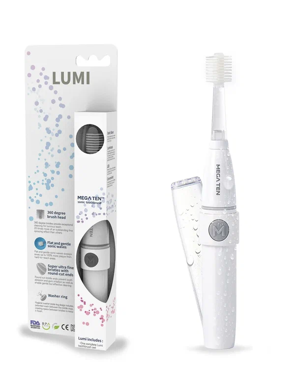 Электрическая зубная щетка MEGA TEN LUMI White мировые элиты британский рейх