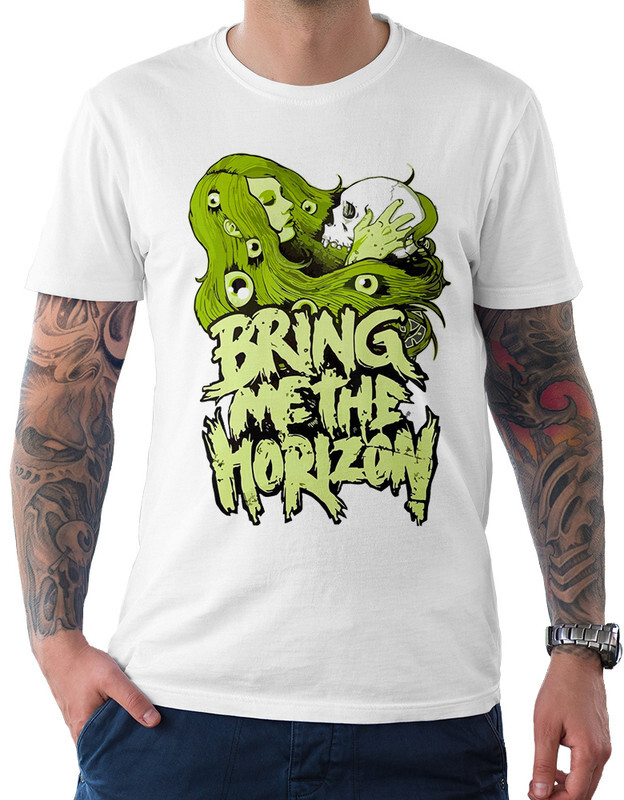 фото Футболка мужская design heroes bring me the horizon белая 2xl