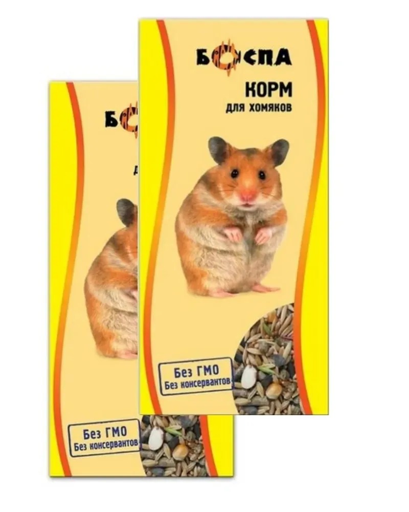 

Боспа Корм дхомяков 500г 2 шт, Боспа Корм дхомяков 500г (2 шт)