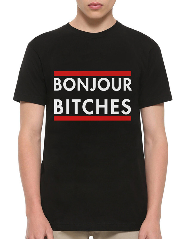 фото Футболка мужская design heroes bonjour bitches черная xs