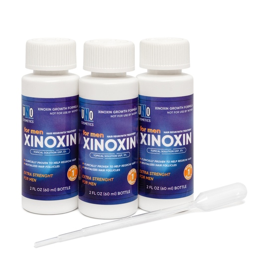 Лосьон Xinoxin для активации роста волоc, 5%, С мятной отдушкой, 60 мл 3 флакона