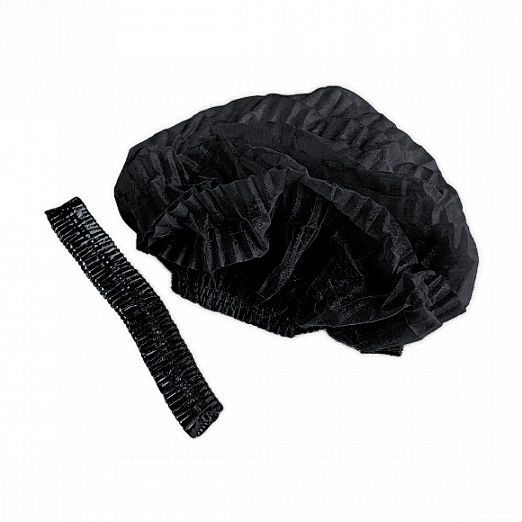 фото Шапочка одноразовая шарлотта черная 100 шт. benovy