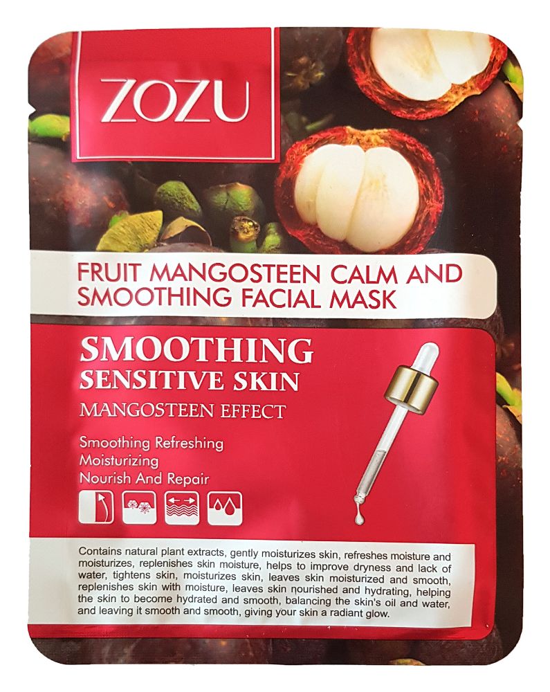 фото Тканевая маска с экстрактом мангостина zozu fruit mangosteen calm and smoothing 25 г