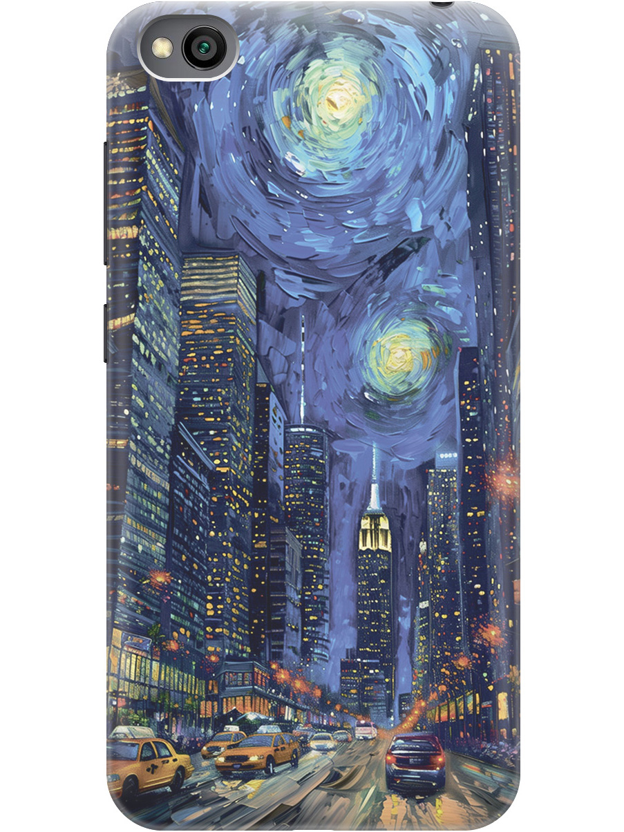 

Силиконовый чехол на Xiaomi Redmi Go с принтом "Ночной проспект", Прозрачный;синий;черный, 720668510