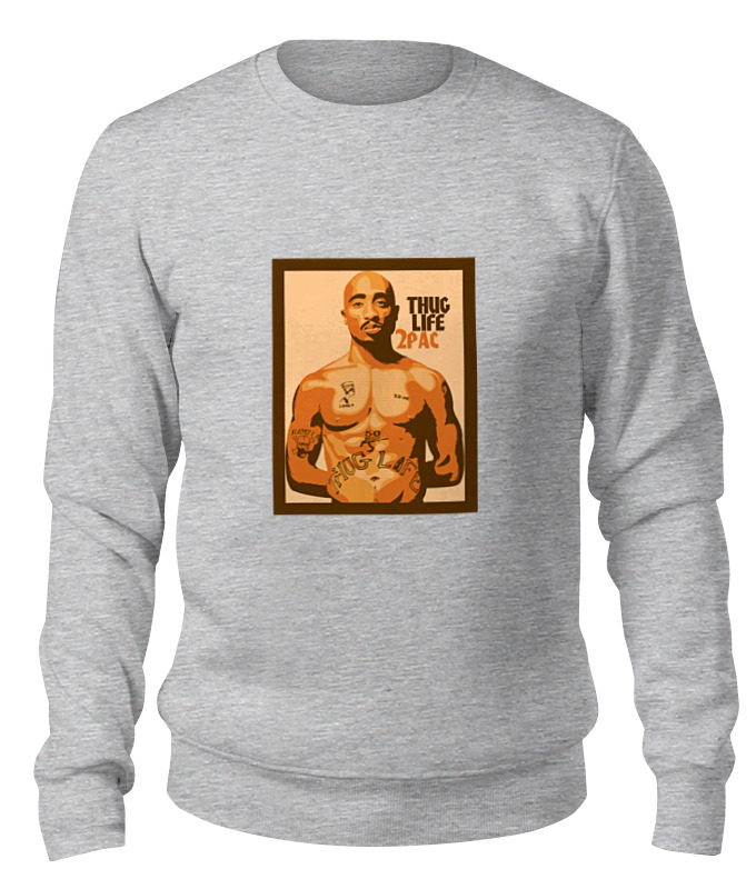 

Свитшот унисекс Printio Тупак (2pac) серый XL, Тупак (2pac)