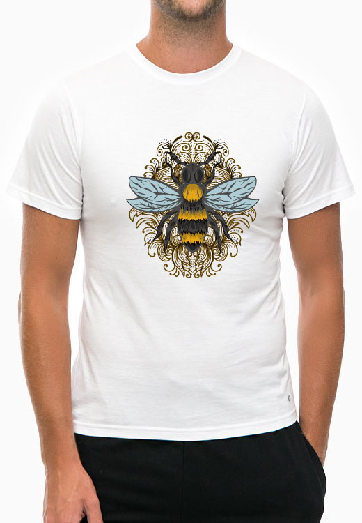 

Футболка унисекс NoBrand Bee Insect White белая M, Белый, Bee Insect White