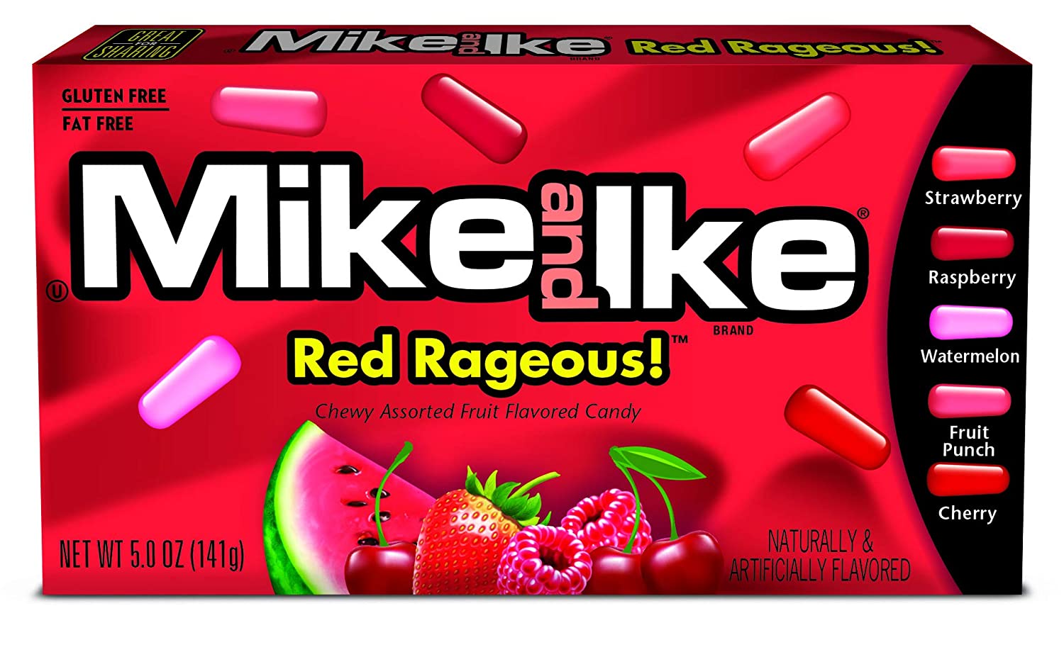 

Конфеты Mike&Ike red rageous Красные ягоды 141 г